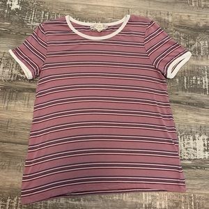 pink striped shirt